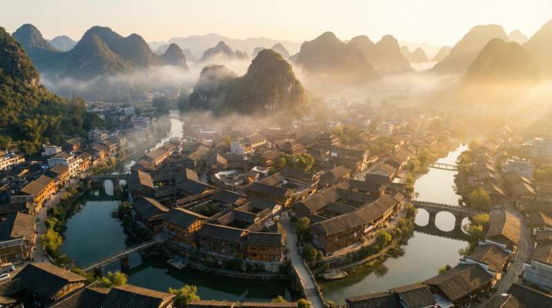 白丝足交视频-古镇晨曦